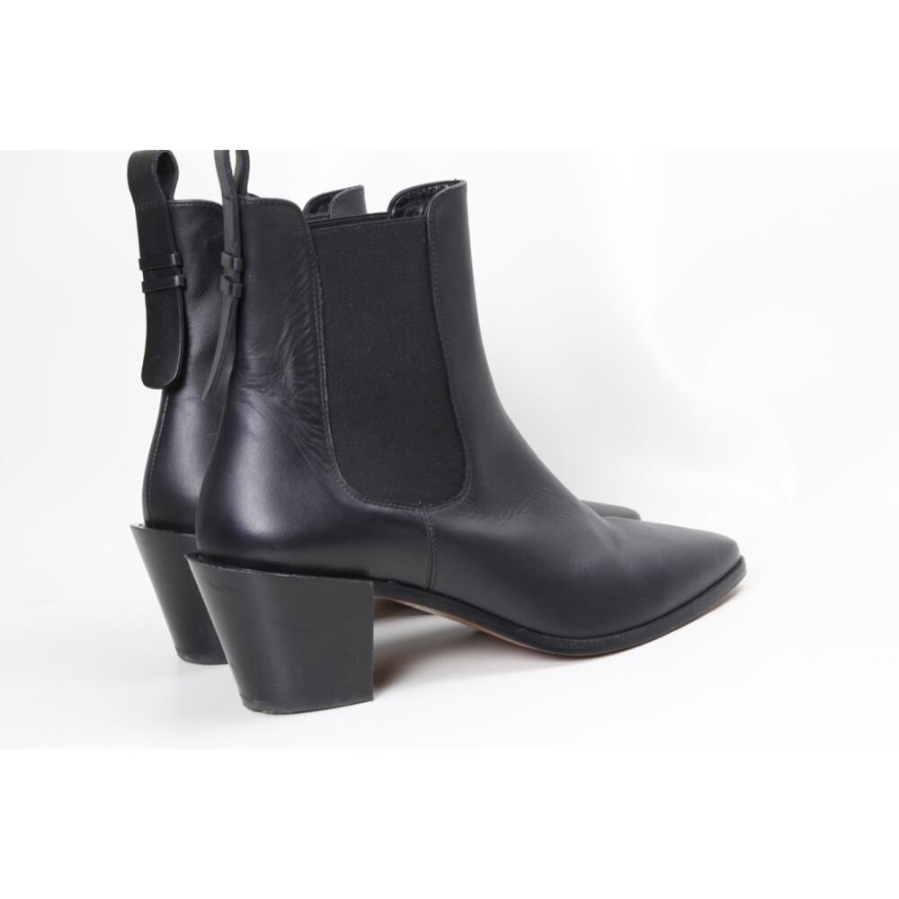 FRAME Boots Le Lexington Black Leather Chelsea Ankle Booties Size 39.5